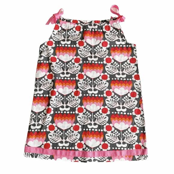 Hanna Andersson Floral Tank Dress Size 6-7 - Picture 1 of 4